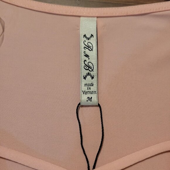 NWT RNB Long Sleeve Corset Front Pink Mini Tunic Dress Casual Party Size Medium - Picture 7 of 9